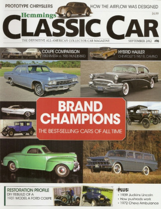 HEMMINGS CLASSIC CAR 2012 SEPT - JUDKINS-LINCOLN, AIRFLOW DESIGNS, EL CAMINO